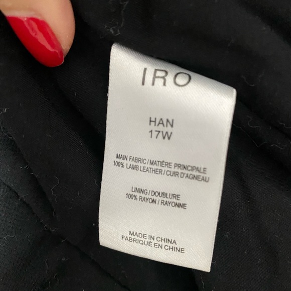 IRO Leather Jacket Sz 36 - Picture 6 of 11